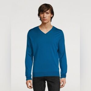 John Smedley Mint V-Neck Sweater